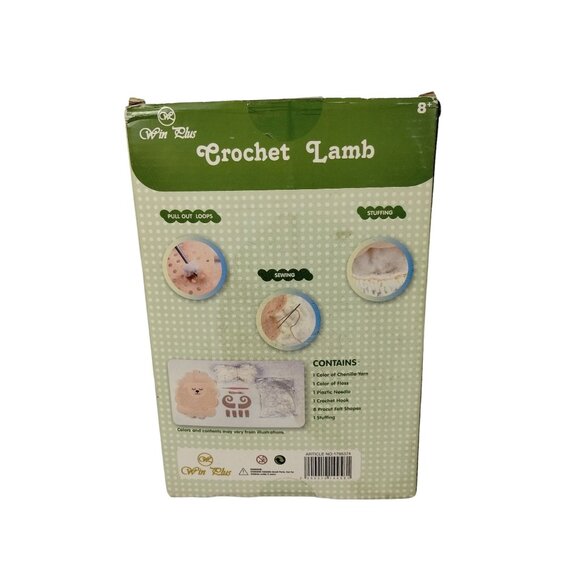 Crochet Lamb Plush Making Kit For Kids Ages 8+ - Picture 4 of 7
